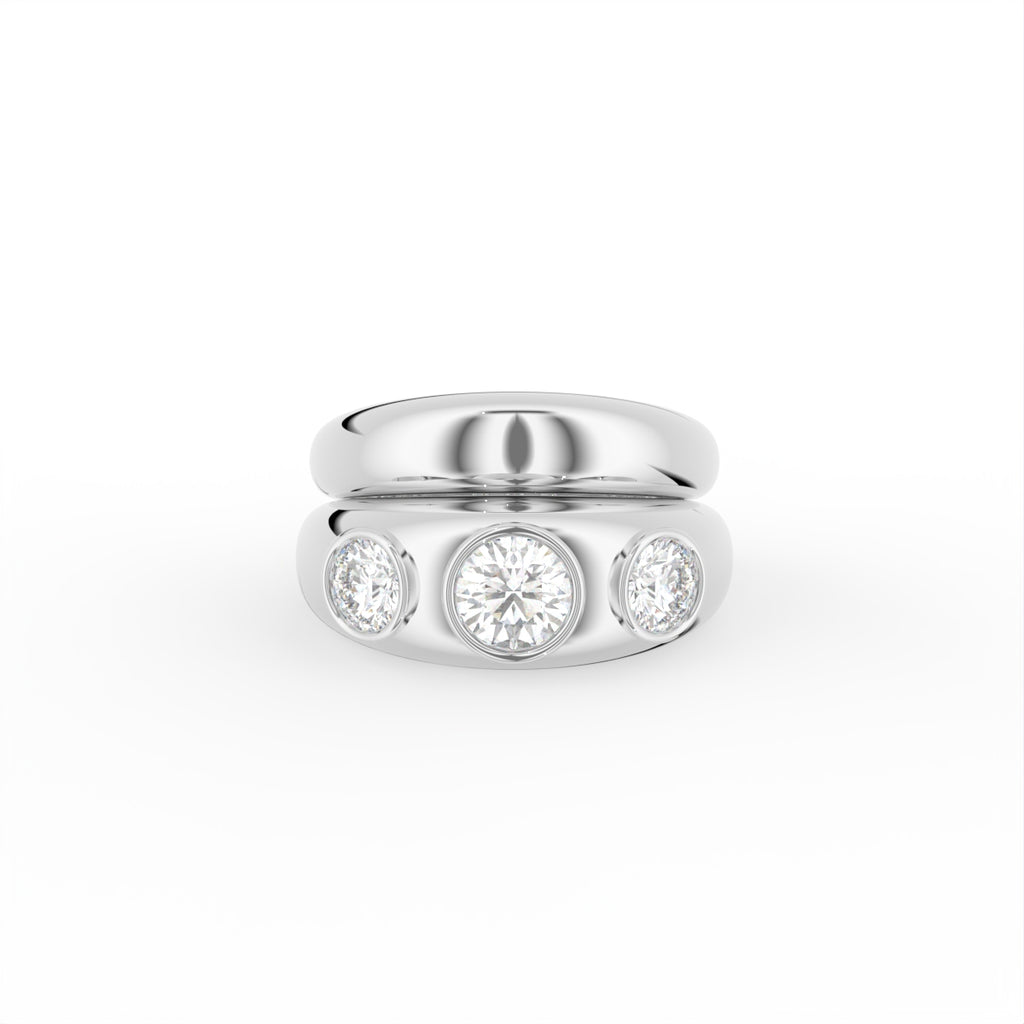 Sterling Silver Diamond Ring — TOP