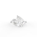 18K Pear Diamond Engagement Ring — TOP