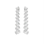 18K Oval Diamond Drop Earrings — TOP