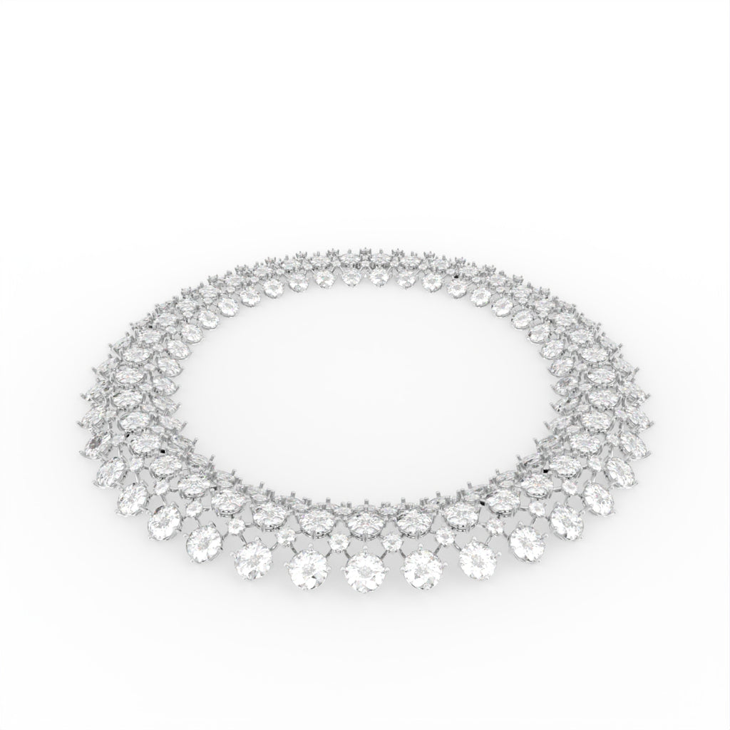 Sterling Silver Diamond Necklace — IMAGE URL