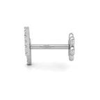 vimg:FJ3777|vimg:FJ3778|vimg:FJ4163|14K Round Diamond Piercing Earrings — SIDE VIEW