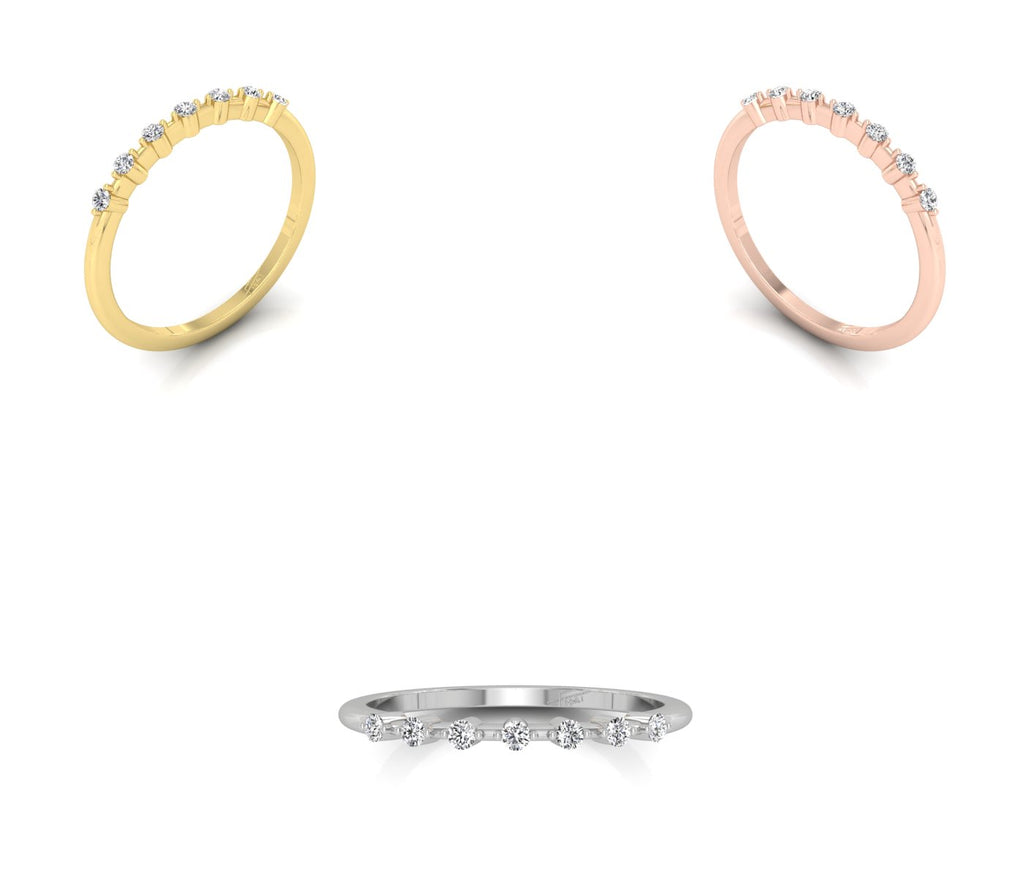 18K Eternity Diamond Ring — 3 COLOR