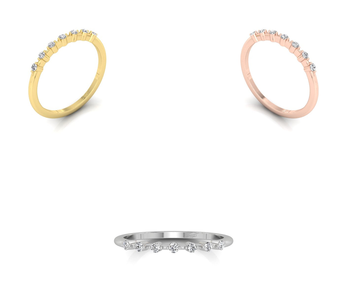 18K Eternity Diamond Ring — 3 COLOR