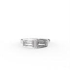 18K Yellow Gold Bespoke Baguette Diamond Ring — TOP