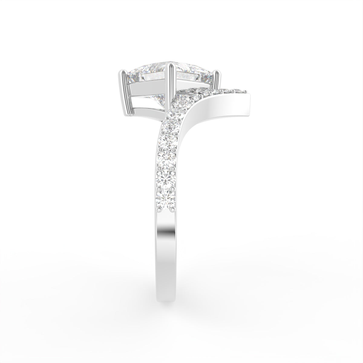 vimg:Z00245|18K Bespoke Princess Diamond Ring — SIDE