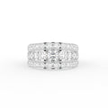 18K Eternity Round Diamond Multi-Row Ring — TOP