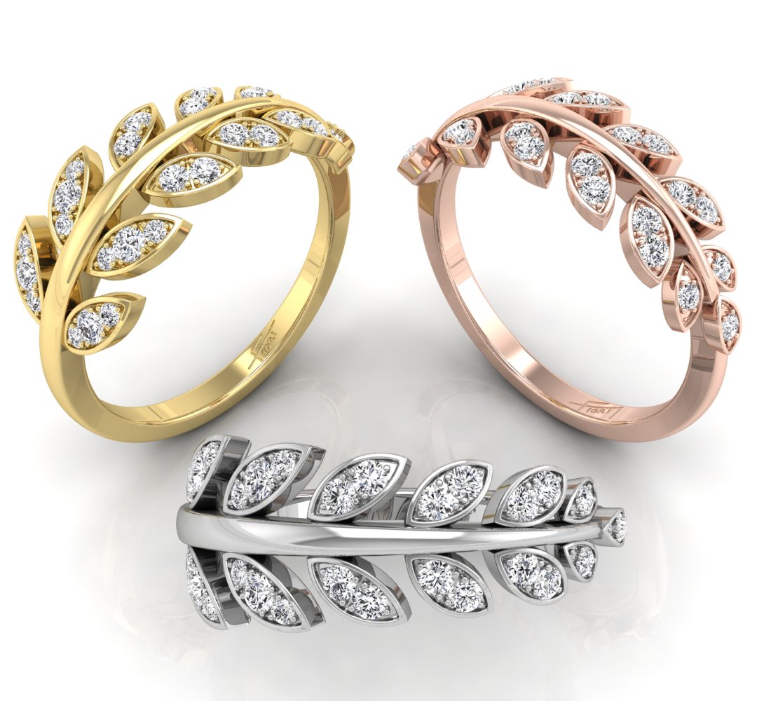 18K Bespoke Cluster Diamond Ring — 3 COLOR