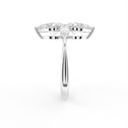 18K Pear Cluster Diamond Ring — SIDE