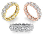 18K Full Eternity Diamond Ring — 3 COLOR