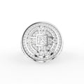 14K White Gold Bespoke Round Pave Diamond Ring — TOP