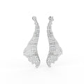 Sterling Silver Diamond Earrings — IMAGE URL