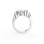 18K Solitaire Oval Diamond Ring — FRONT