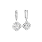 18K Drop Diamond Earrings — 3D VIEW