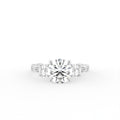 18K Solitaire Round Diamond Engagement Ring — TOP
