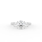 18K Solitaire Round Diamond Engagement Ring — TOP