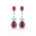 18K Pear Diamond Drop Earrings — TOP