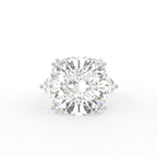 18K Solitaire Cushion Diamond Ring — TOP