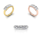 vimg:FJ3875|vimg:FJ3876|14K White Gold Eternity Emerald Diamond Ring — 3 COLOR