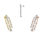 18K Pear Drop Bespoke Diamond Earrings — 3 COLOR