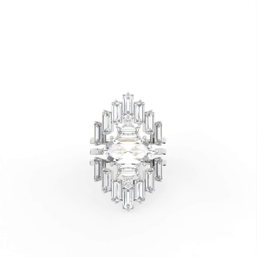 Sterling Silver Diamond Ring — TOP