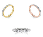 18K Oval Eternity Diamond Ring — 3 COLOR