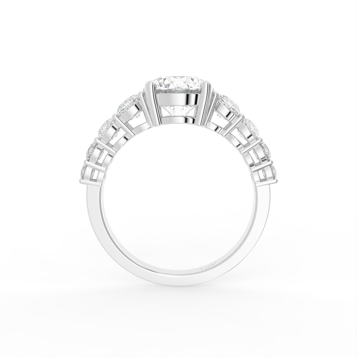 18K Bespoke Solitaire Diamond Engagement Ring — FRONT