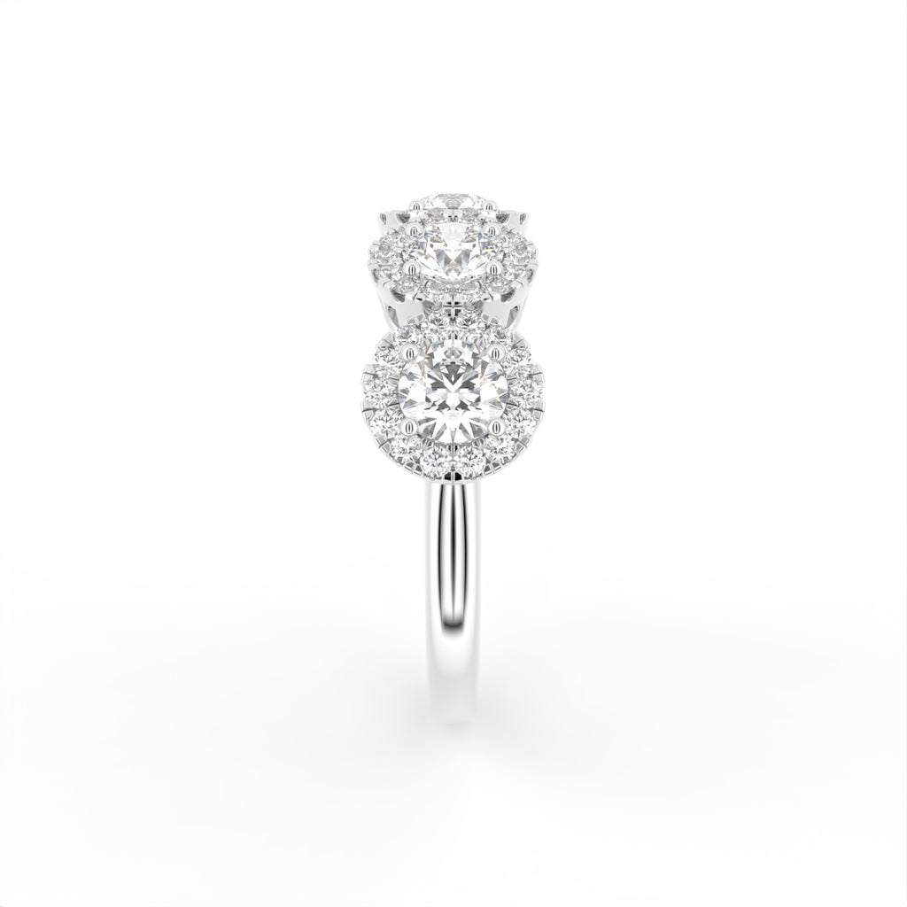 18K Eternity Round Diamond Ring — SIDE