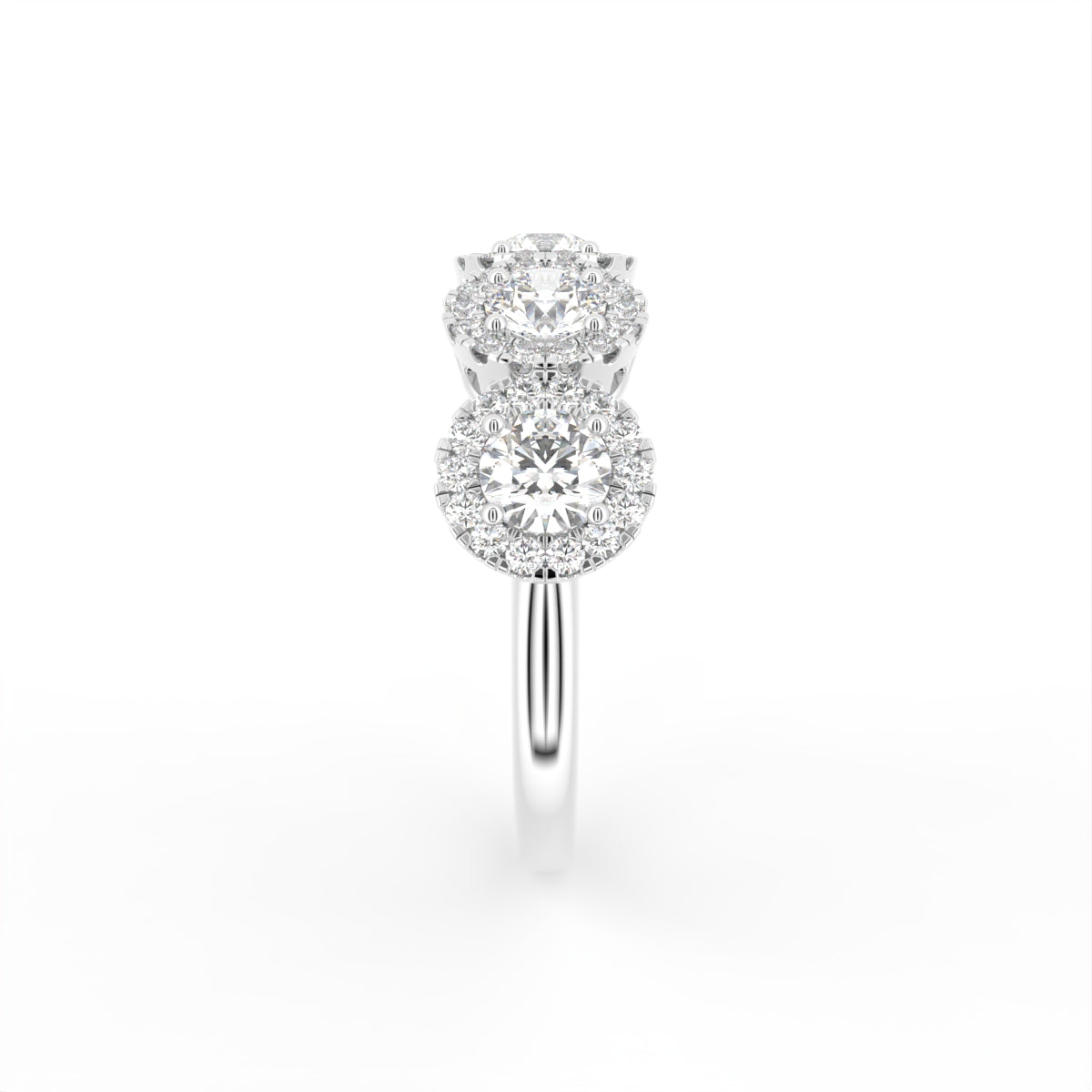 18K Eternity Round Diamond Ring — SIDE