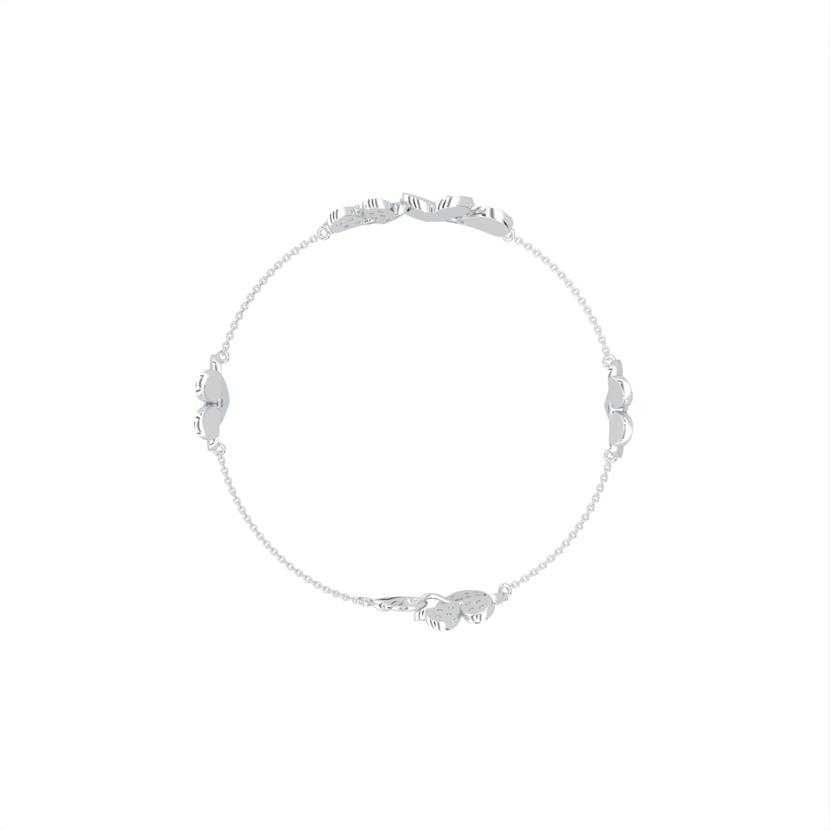 18K Floral Diamond Bracelet — FRONT