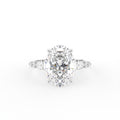 18K Bespoke Oval Diamond Engagement Ring — TOP