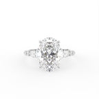 18K Bespoke Oval Diamond Engagement Ring — TOP