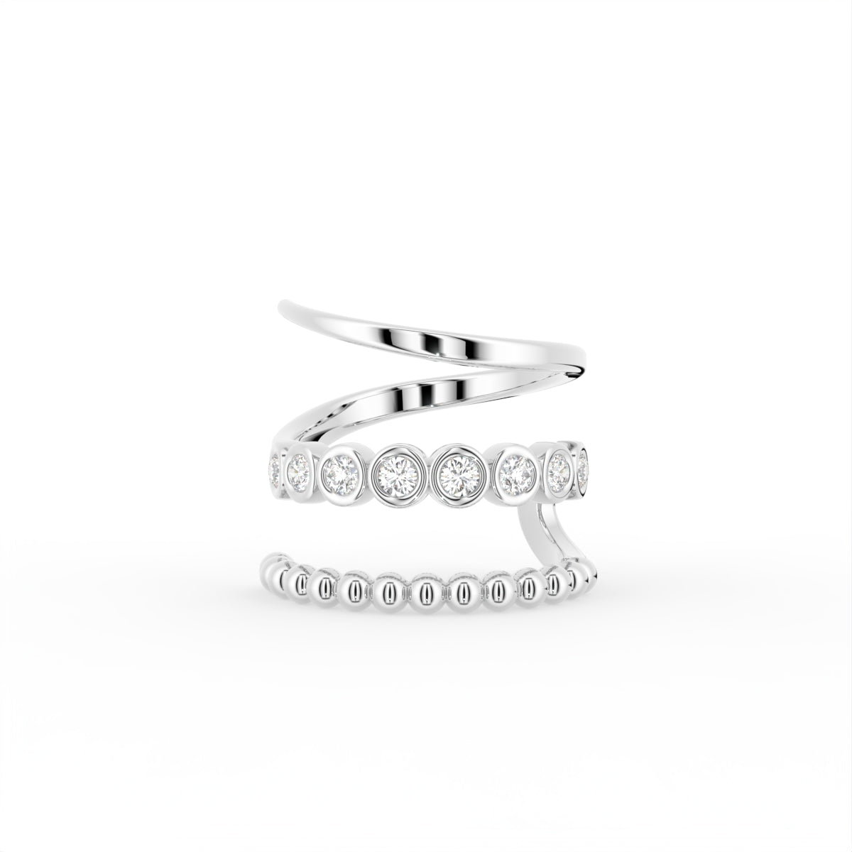 18K Yellow Gold Bespoke Diamond Ear Cuff — TOP