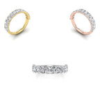 14K White Gold Eternity Radiant Diamond Ring — 3 COLOR