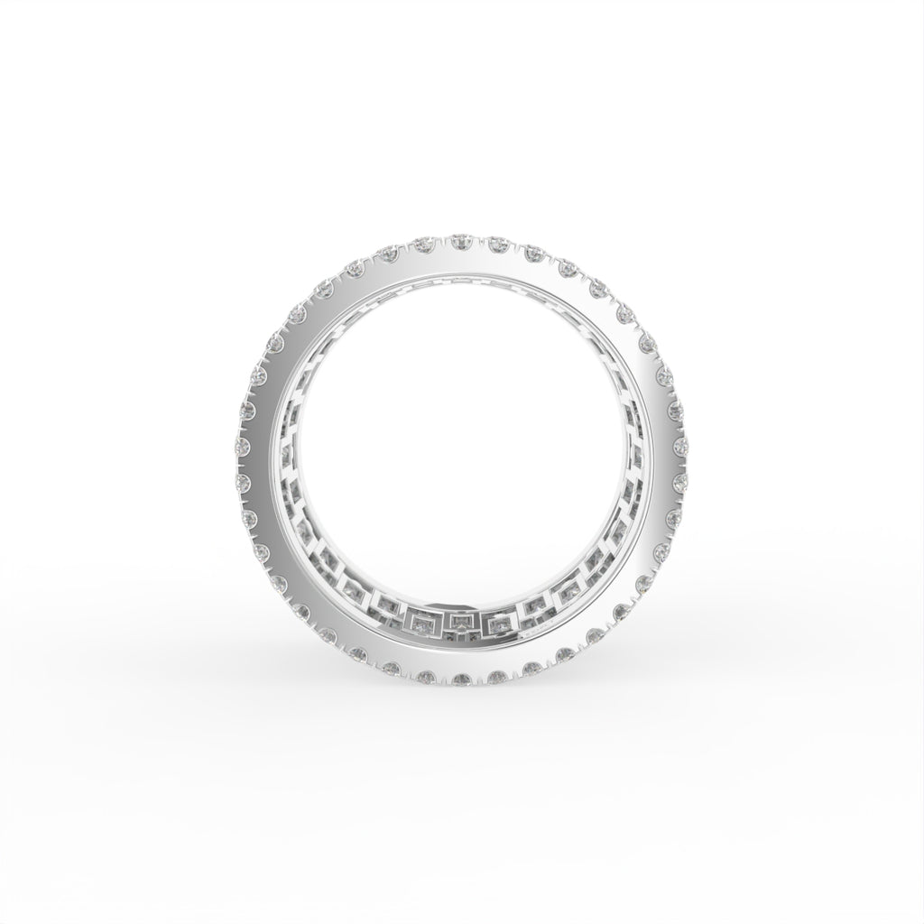 18K Full Eternity Diamond Band Ring — FRONT