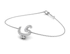 18K Arabic Alphabet Diamond Bracelet — 3D VIEW