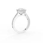 18K Solitaire Pear Diamond Engagement Ring — 3D VIEW