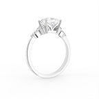 18K Bespoke Princess Diamond Ring — 3D VIEW