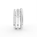 14K White Gold Round Diamond Ring — SIDE
