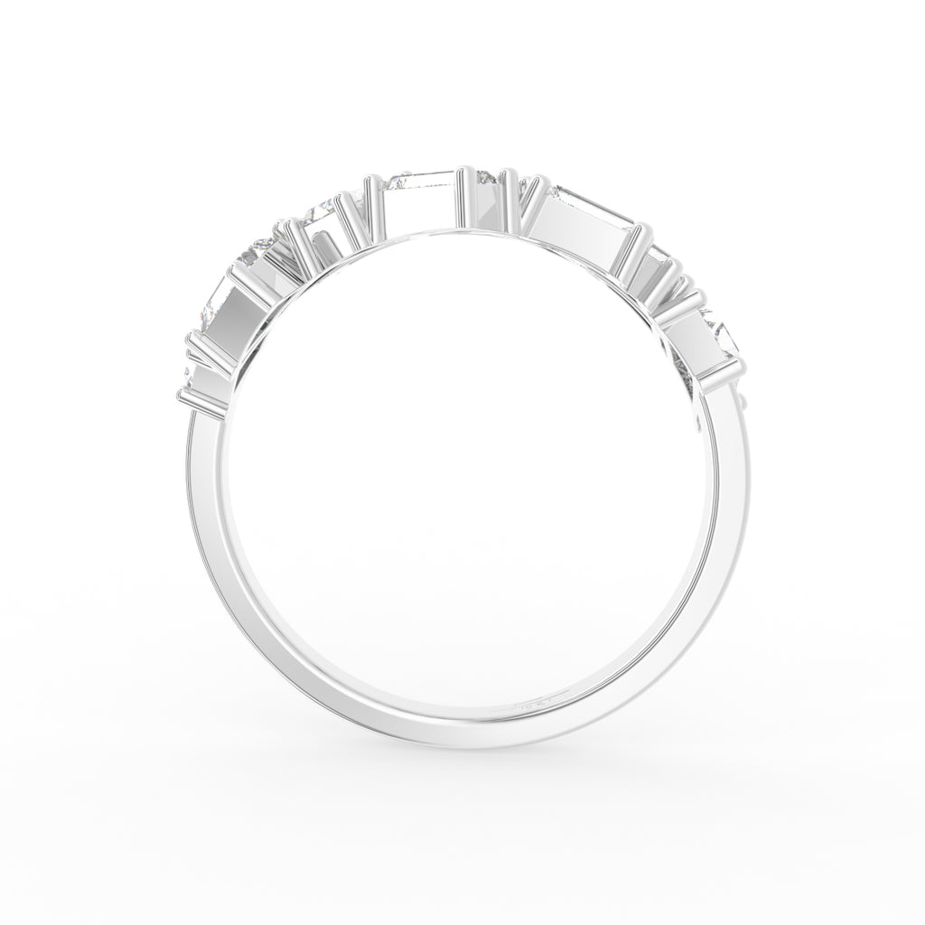 18K Bespoke Baguette Diamond Ring — 3D VIEW