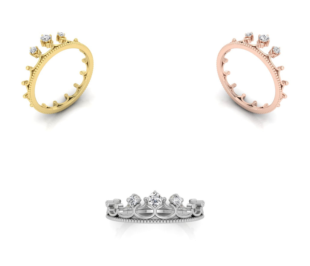 18K Bespoke Diamond Ring — 3 COLOR