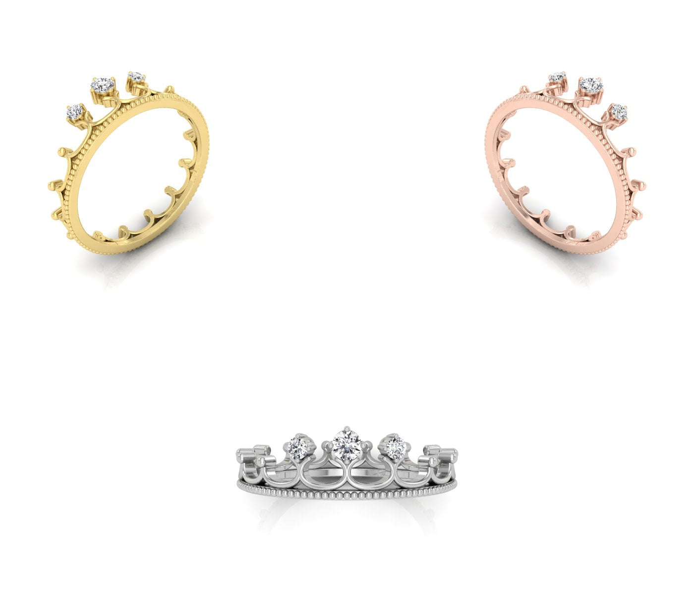 18K Bespoke Diamond Ring — 3 COLOR