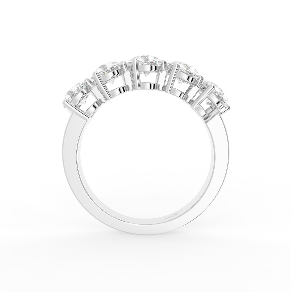 18K Pear Cluster Diamond Ring — FRONT