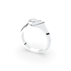 18K Bespoke Shield Cut Diamond Ring — 3D VIEW