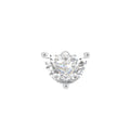 14K White Gold Round Diamond Stud Earrings — TOP