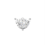 14K White Gold Round Diamond Stud Earrings — TOP