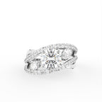18K Bespoke Round Diamond Ring — TOP
