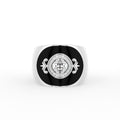 18K Halo Round Diamond Ring — TOP