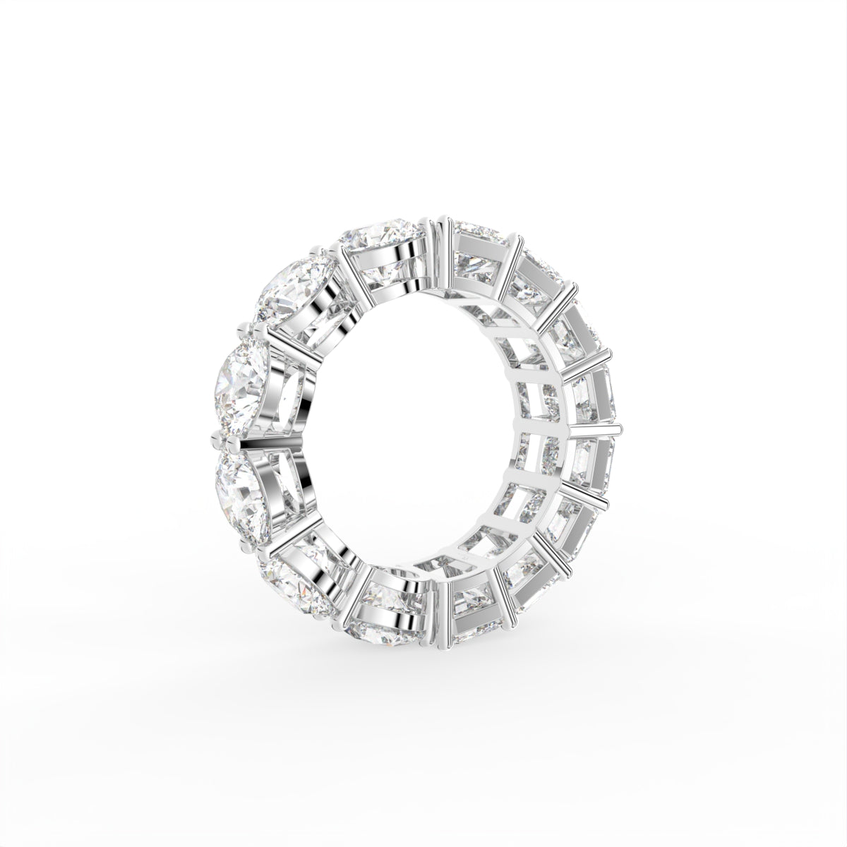 18K Eternity Diamond Ring — 3D VIEW