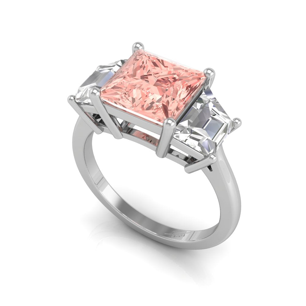 vimg:FJ2411|18K Trilogy Princess Diamond Ring — 3D VIEW