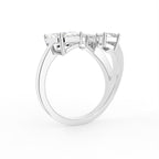 18K Bespoke Emerald Cut Diamond Ring — 3D VIEW